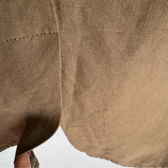 Garnet Hill Brown Draped Front Lightweight Topper Duster Trench Coat - Picture 10 of 11